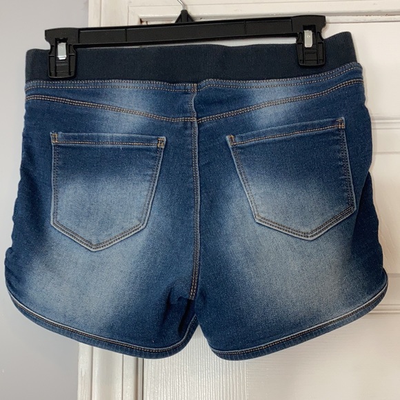 No boundaries blue black chambray denim blue Jean shorty shorts short shorts - Picture 6 of 17